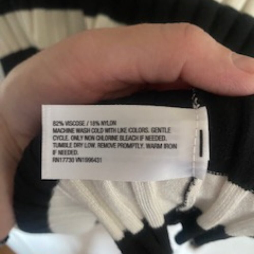 A New Day Striped Ribbed Sweater NWT Black & White - Picture 6 of 6